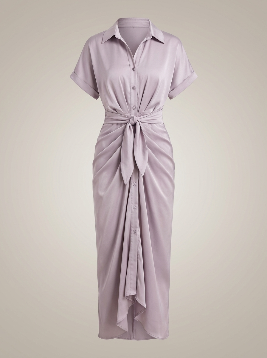 Flor – Vestido Camisero Midi Elegante