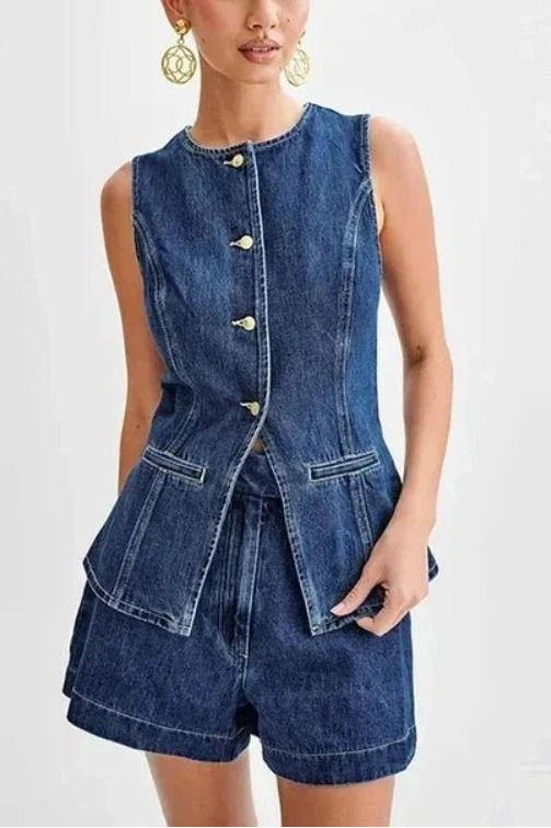 Mery – Elegante conjunto de denim