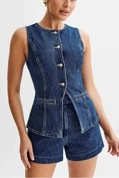 Mery – Elegante conjunto de denim