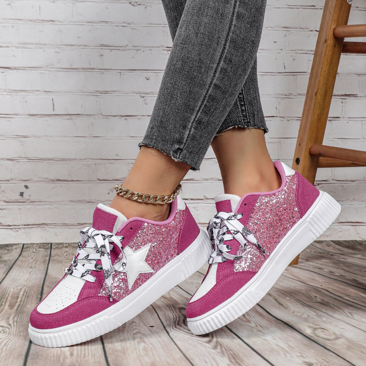 Salma – Zapatillas Glitter con Estrella