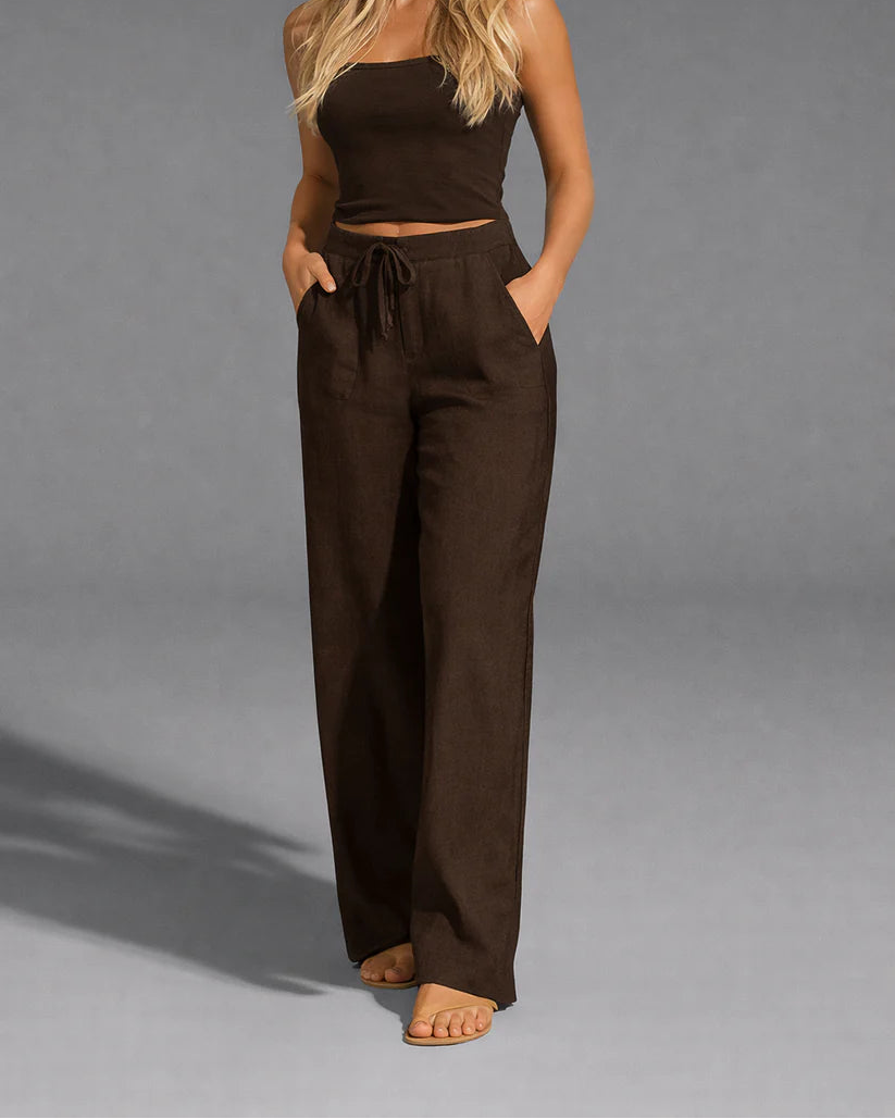 Sandra Pantalones ligeros de lino