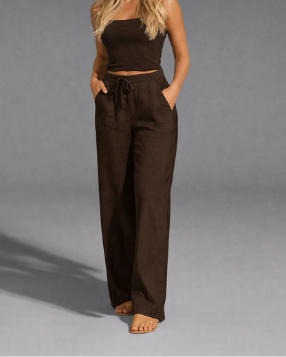 Sandra Pantalones ligeros de lino