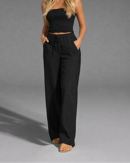 Sandra Pantalones ligeros de lino