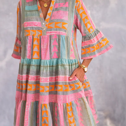 Amalia Vestido midi holgado