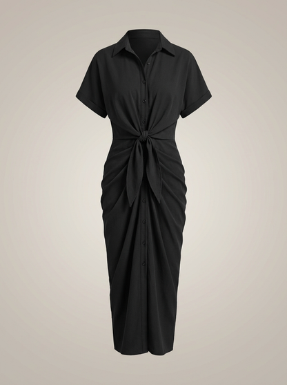 Flor – Vestido Camisero Midi Elegante