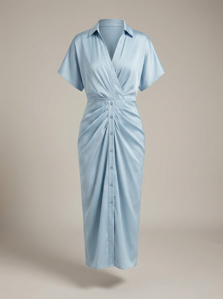 Flor – Vestido Camisero Midi Elegante