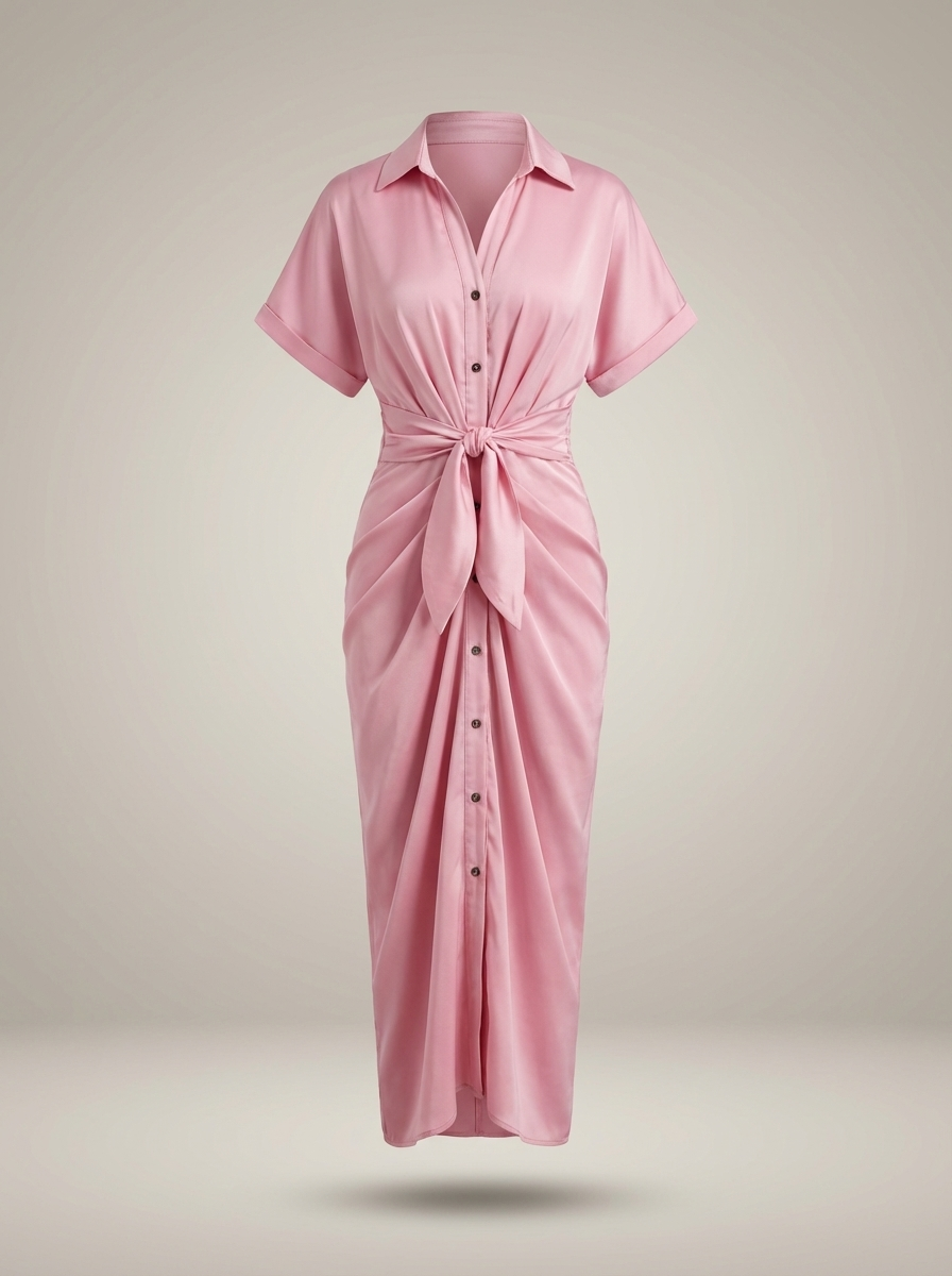 Flor – Vestido Camisero Midi Elegante
