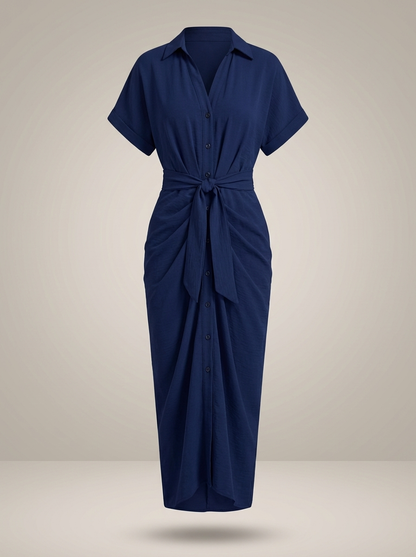 Flor – Vestido Camisero Midi Elegante