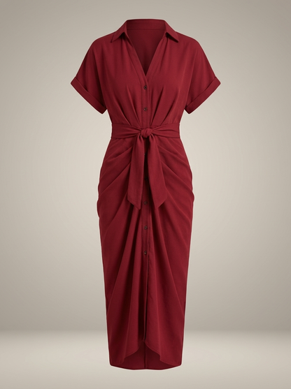 Flor – Vestido Camisero Midi Elegante