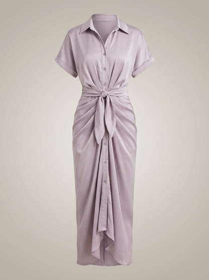 Flor – Vestido Camisero Midi Elegante
