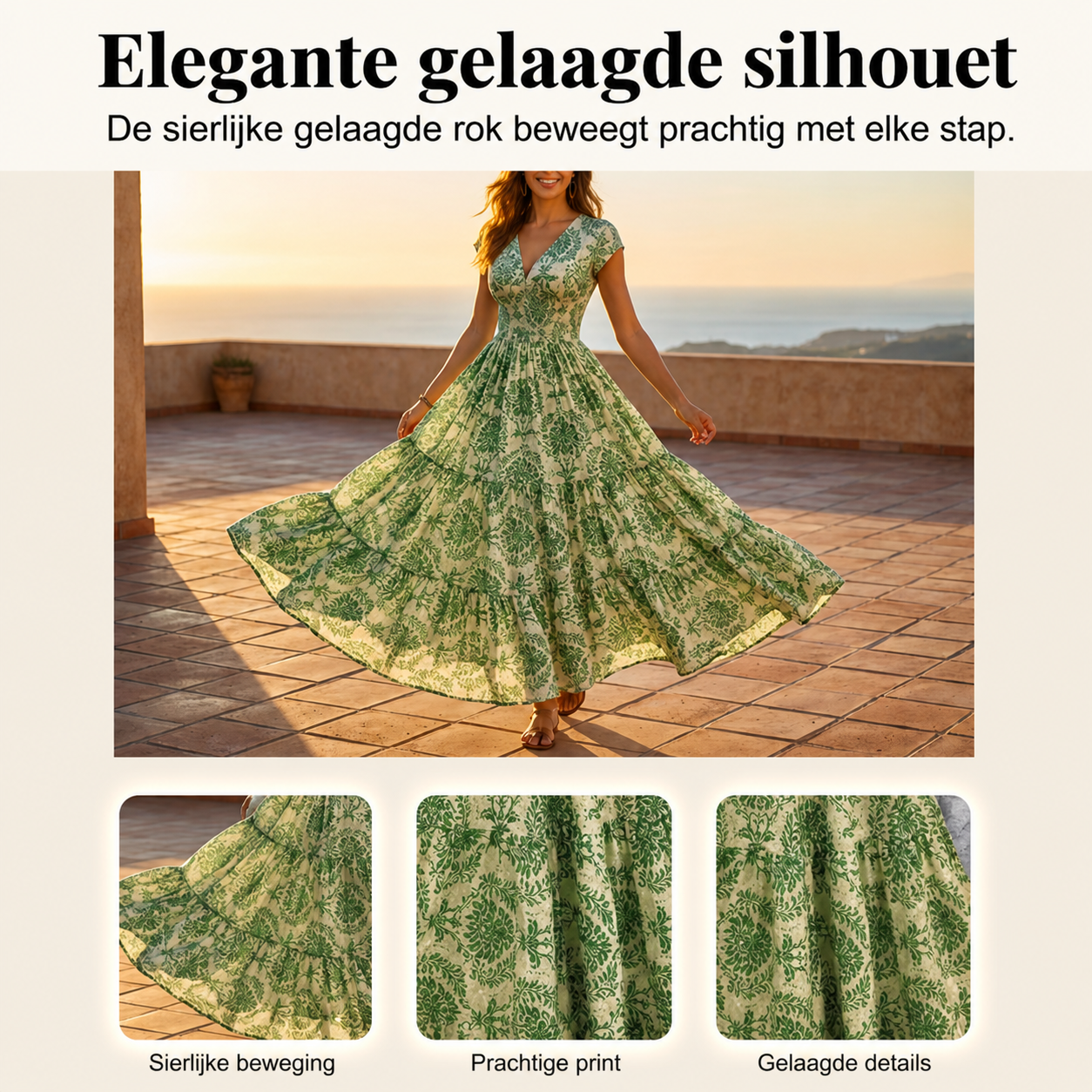 Lovia – Bloemenprint Maxi Jurk
