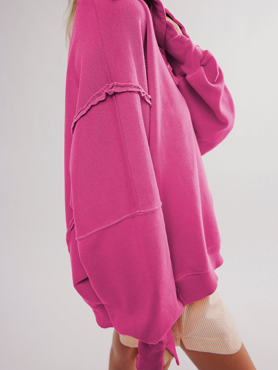 Elena - Sudadera Henley Oversize, color alternativo