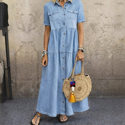 Vestido Mini Elizabeth con Botones Delanteros